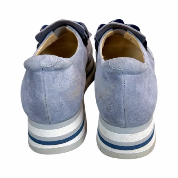 Softwaves Cadie Slip On Platform Loafers Blue Suede Comfort Shoes 37.5 - Picture 10 of 13